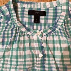 JCrew Size 14 plaid long sleeve plaid shirt women’s.